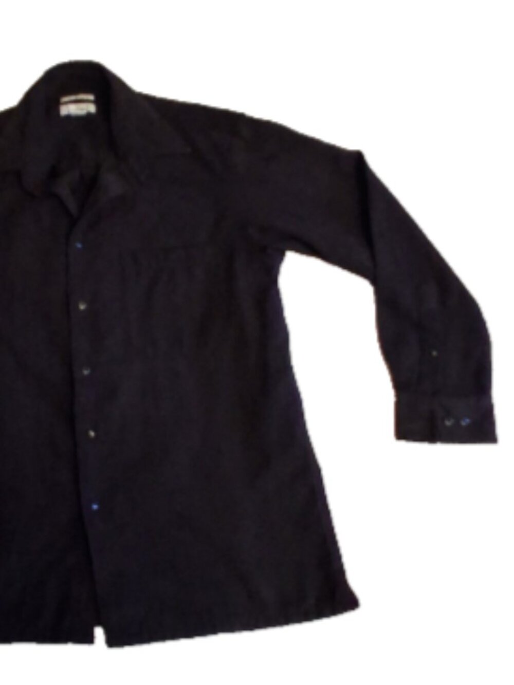 Ron Chereskin Shirt Mens M Black Sueded Luxe Button Pockets Long Sleeve Shirt - Picture 4 of 8